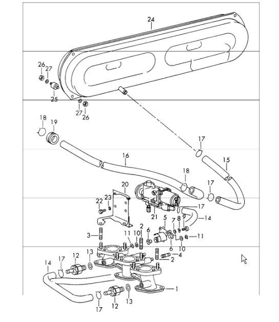 Diagram 107-30 Porsche 911 & 912 (1965-1989) Engine