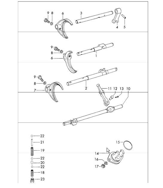 Diagram 304-00 Porsche 911 & 912 (1965-1989) Transmission