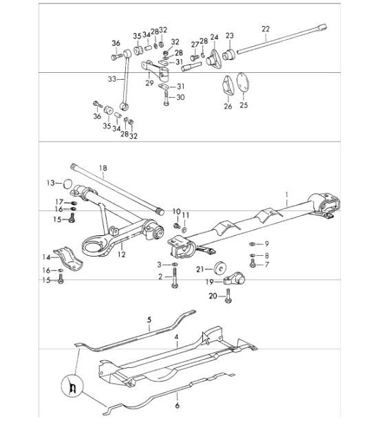 Diagram 401-10 Porsche 911/912 (1965-1989) Essieu avant, Direction 