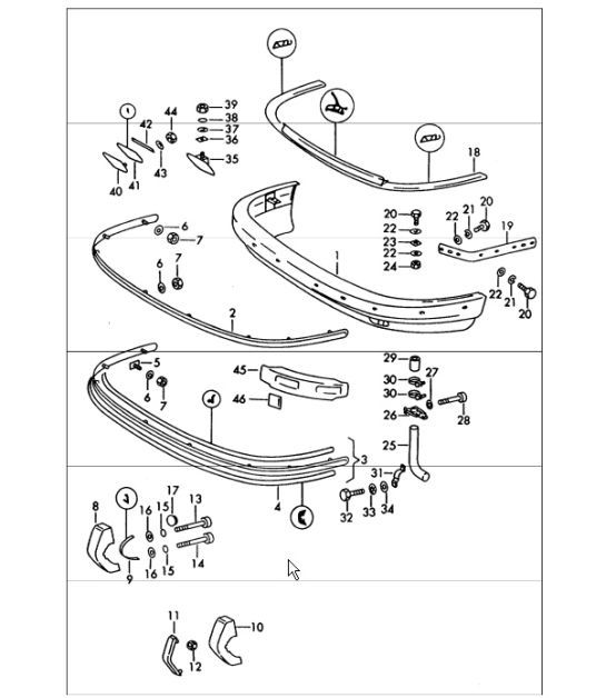 Diagram 802-00 Porsche 911 & 912 (1965-1989) Body