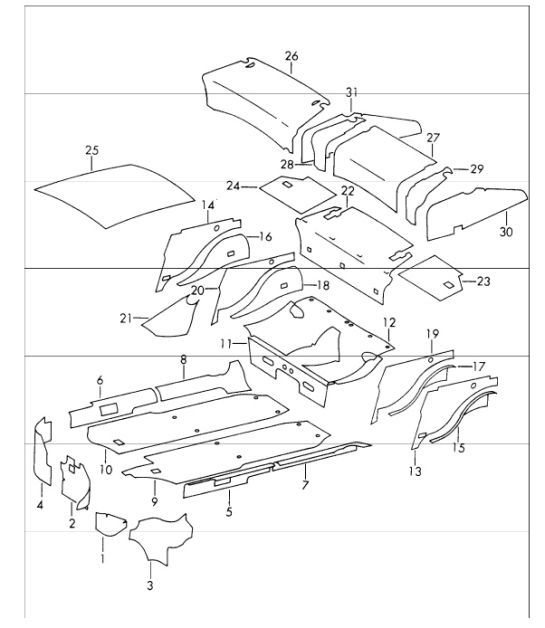 Diagram 807-50 Porsche 911 & 912 (1965-1989) Body