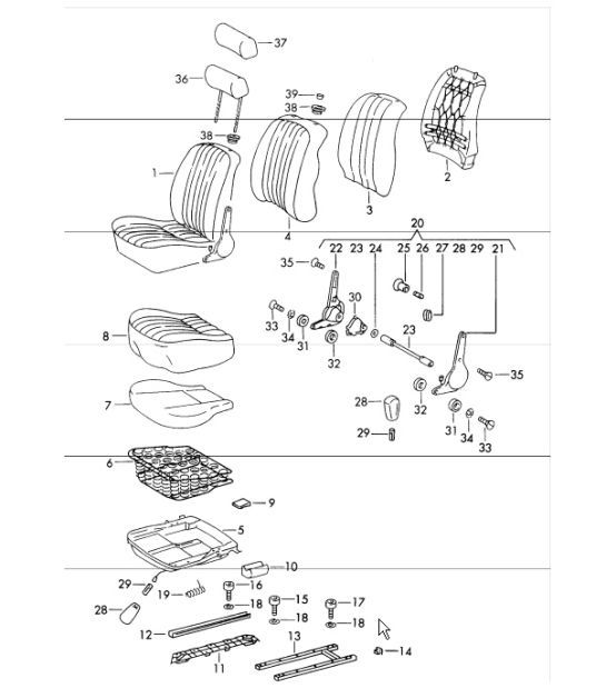 Diagram 808-00 Porsche 911 & 912 (1965-1989) Body