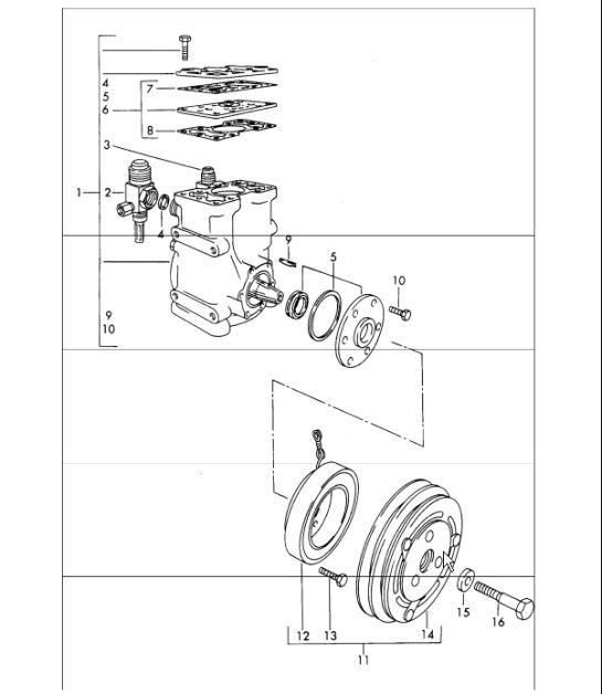 Diagram 813-55 Porsche 911 & 912 (1965-1989) Body