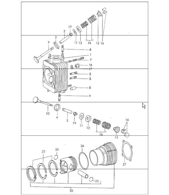 Diagram 103-00 Porsche 911 & 912 (1965-1989) Engine