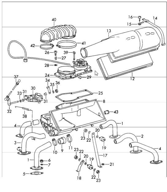 Diagram 107-35 Porsche Boxster S 987 MKII 3.4L 2009-2012 Motor