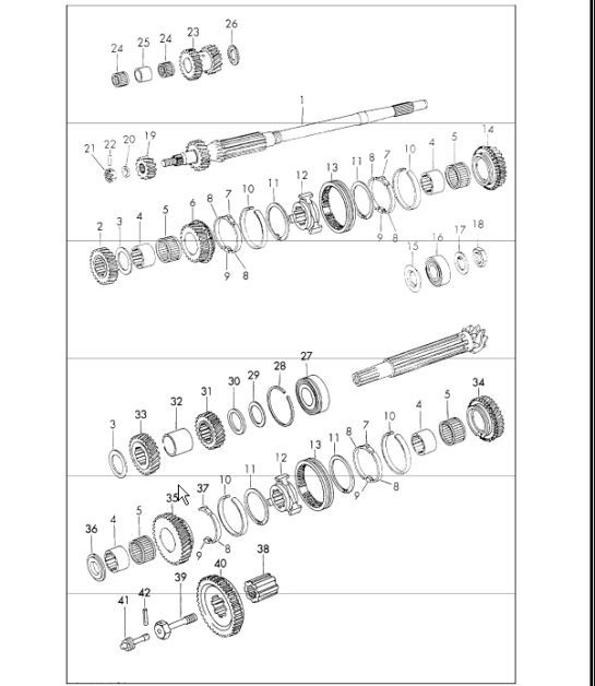 Diagram 303-25 Porsche 911 & 912 (1965-1989) Transmission