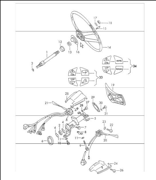 Diagram 403-05 Porsche 911 & 912 (1965-1989) Front Axle, Steering 