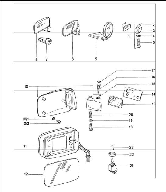 Diagram 809-10 Porsche 911 & 912 (1965-1989) Body