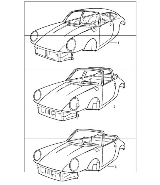 Diagram 801-00 Porsche 911 & 912 (1965-1989) Body