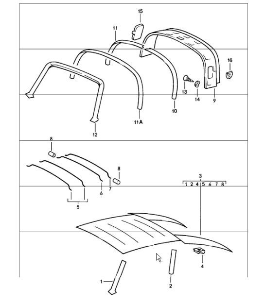 Diagram 807-06 Porsche 911 & 912 (1965-1989) Body