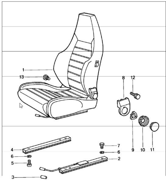 Diagram 808-25 Porsche 911 & 912 (1965-1989) Body