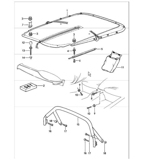 Diagram 811-40 Porsche 911 & 912 (1965-1989) Body