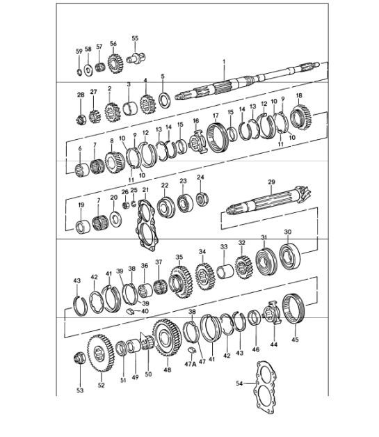 Diagram 303-05 Porsche 911 & 912 (1965-1989) Transmission