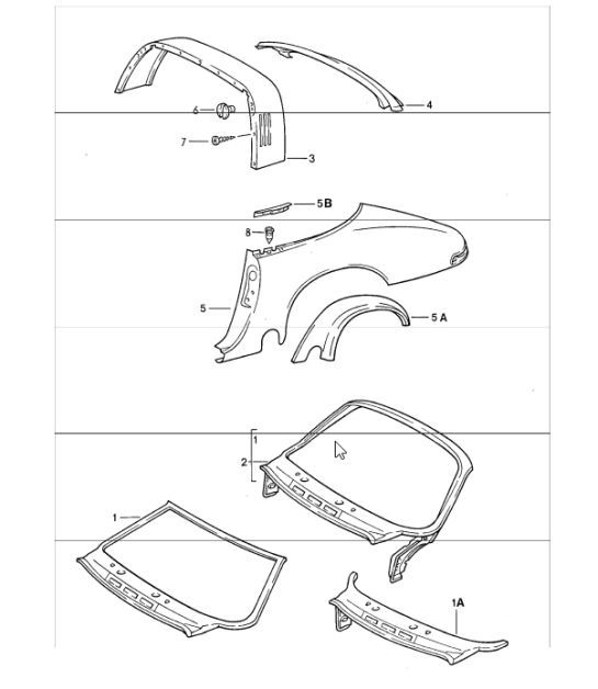 Diagram 801-40 Porsche 911 & 912 (1965-1989) Body