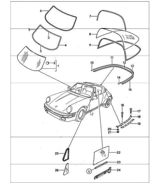 Diagram 805-05 Porsche 911 & 912 (1965-1989) Body