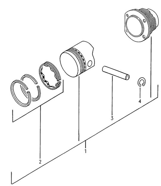 Diagram 112-005 Porsche 914 (1970-1976) Engine