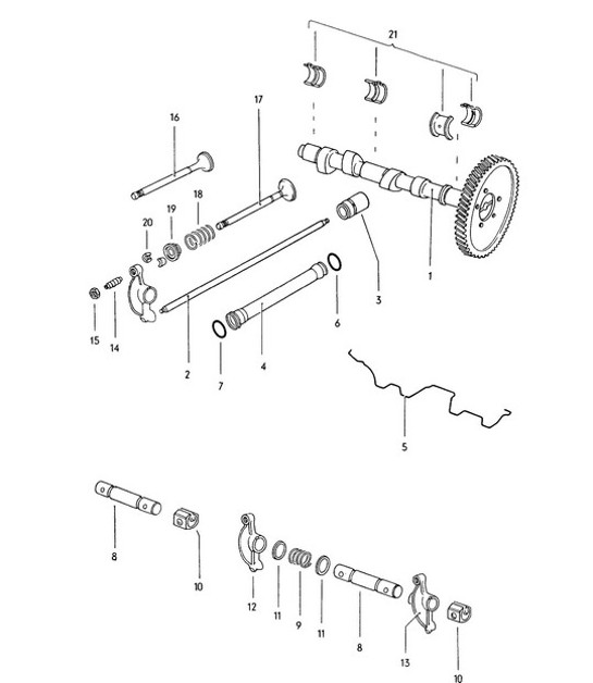 Diagram 113-005 Porsche 914 (1970-1976) Engine