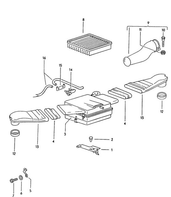 Diagram 116-000 Porsche 914 (1970-1976) Engine