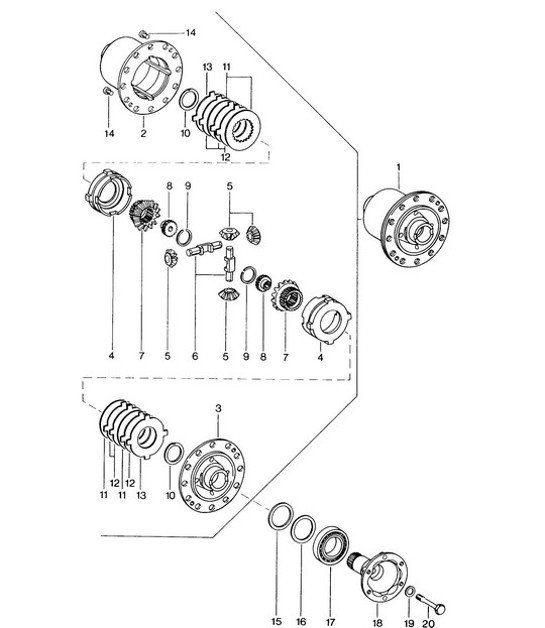 Diagram 305-005 Porsche 914 (1970-1976) Transmission