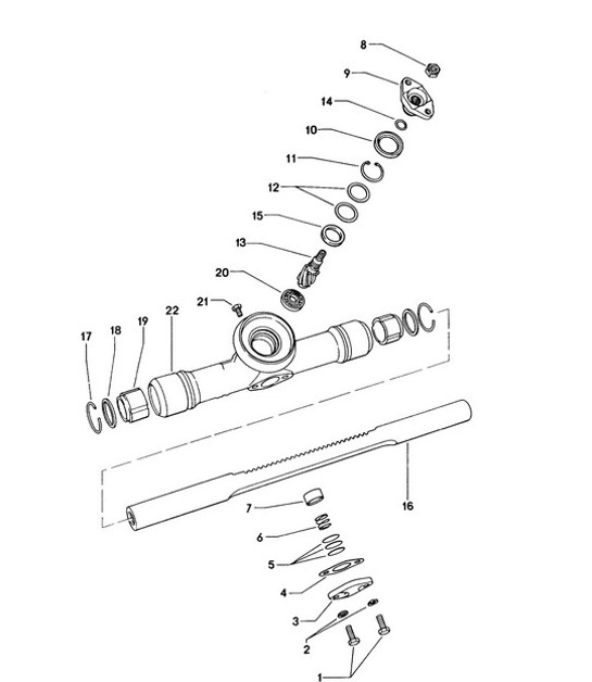 Diagram 403-015 Porsche 914 (1970-1976) Front Axle, Steering 