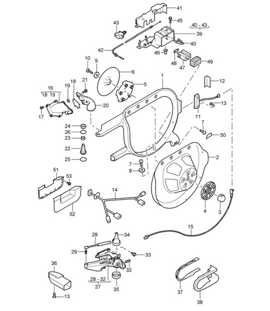 Diagram 002-05 Porsche Cayenne 9PA (955) 2003-2006 Accessories & others 