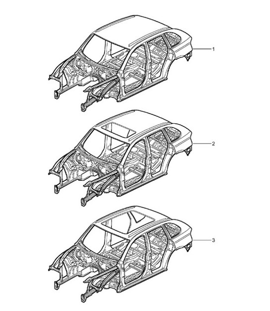 Car body Cayenne 9PA (955) 2003-06