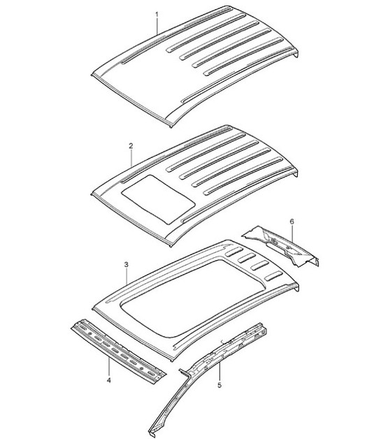 Diagram 801-45 Porsche Cayenne 9PA (955) 2003-2006 Body