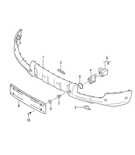 Front Impact protection (PR:D9J,D9K) Cayenne 9PA (955) 2003-06