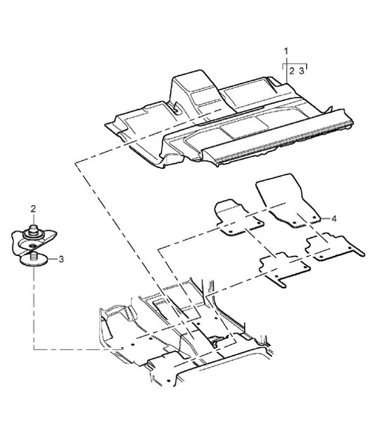 Carpet / Accessories - Rear - Cayenne 9PA (955) 2003-06