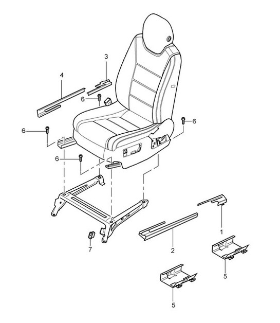 Front seat / Front seat / Complete Cayenne 9PA (955) 2003-06