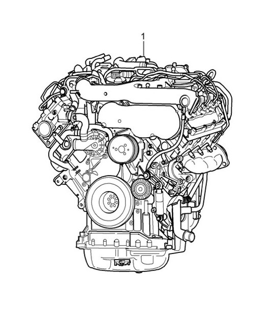 Diagram 101-020 Porsche Cayenne 9PA1 (957) 2007-2010 Engine