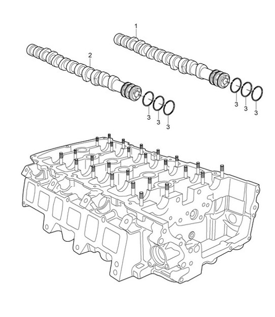 Diagram 103-012 Porsche Cayenne 9PA1 (957) 2007-2010 Engine