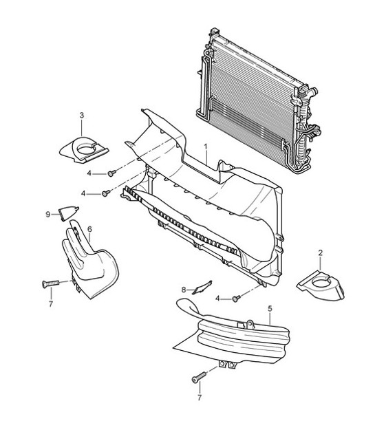 Diagram 105-045 Porsche Cayenne 9PA1 (957) 2007-2010 Engine