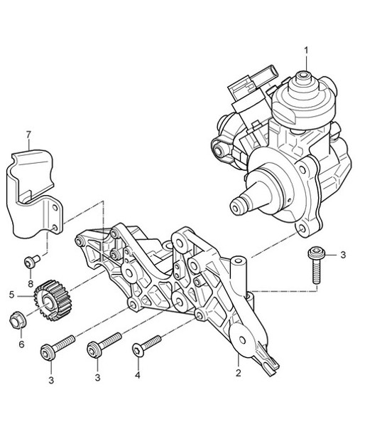 Diagram 107-009 Porsche Cayenne 9PA1 (957) 2007-2010 Engine