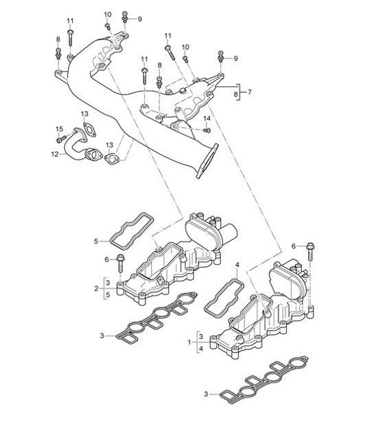 Diagram 107-017 Porsche Cayenne 9PA1 (957) 2007-2010 Engine