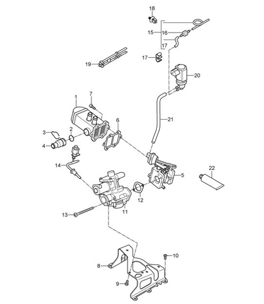 Diagram 108-000 Porsche Cayenne 9PA1 (957) 2007-2010 Engine