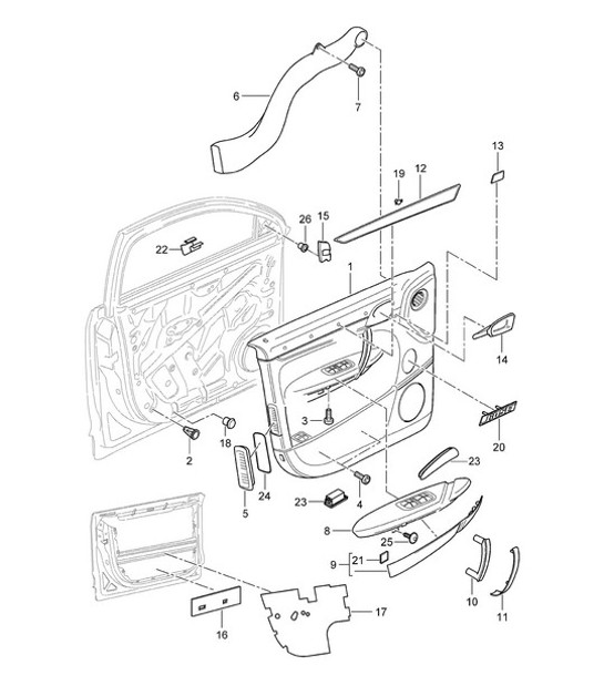 Diagram 807-010 Porsche Cayenne 9PA1 (957) 2007-2010 Body