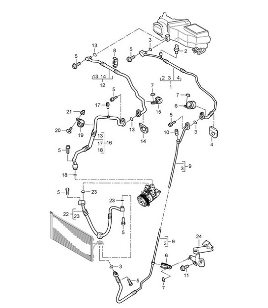 Diagram 813-060 Porsche Cayenne 9PA1 (957) 2007-2010 Body