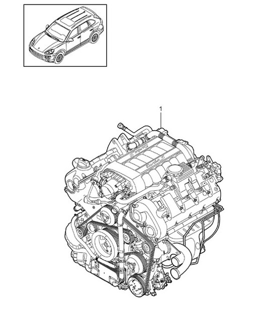 Diagram 101-005 Porsche Cayenne 92A (958) 2010-2017 Engine