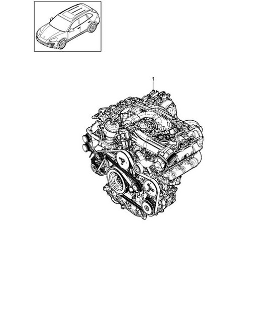 Diagram 101-025 Porsche Cayenne 92A (958) 2010-2017 Engine