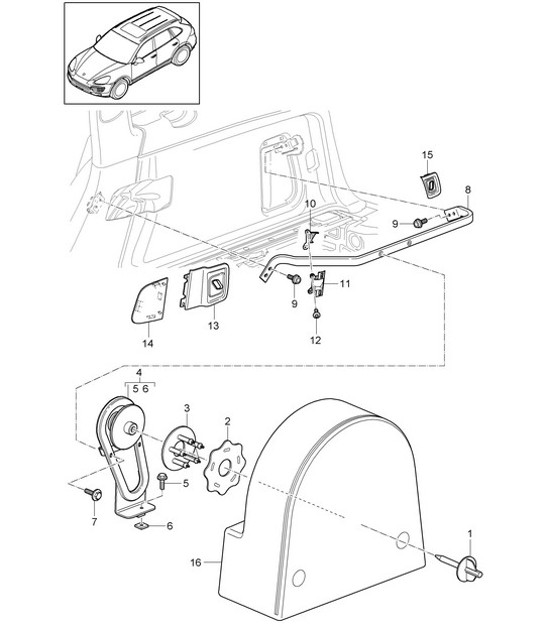 Diagram 807-040 Porsche Cayenne 92A (958) 2010-2017 Body