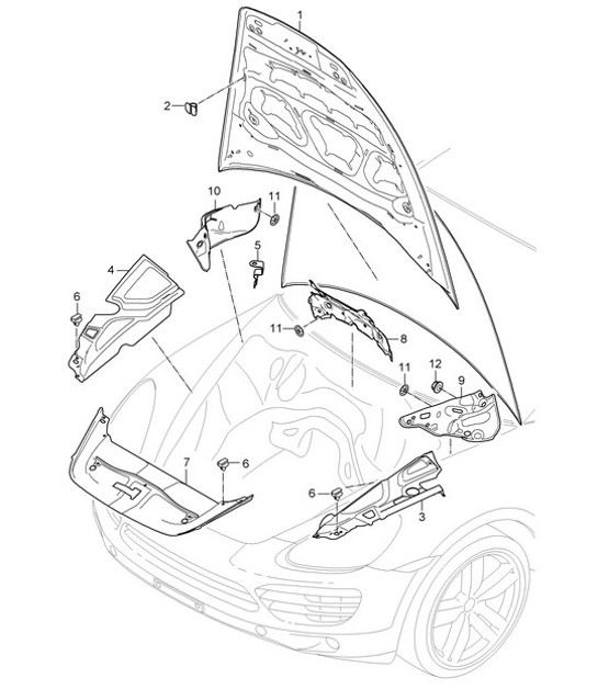 Diagram 807-060 Porsche Cayenne 92A (958) 2010-2017 Body