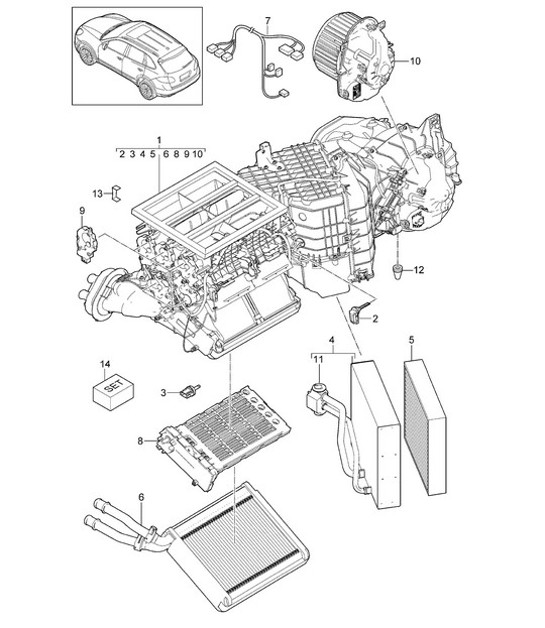 Diagram 813-040 Porsche Cayenne 92A (958) 2010-2017 Body