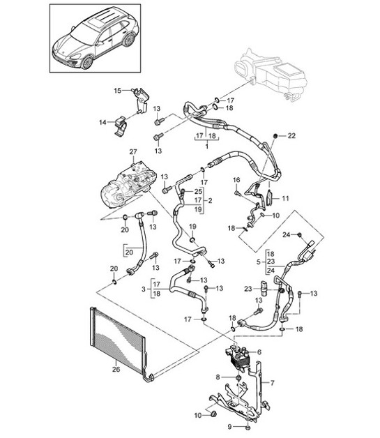 Diagram 813-068 Porsche Cayenne 92A (958) 2010-2017 Body