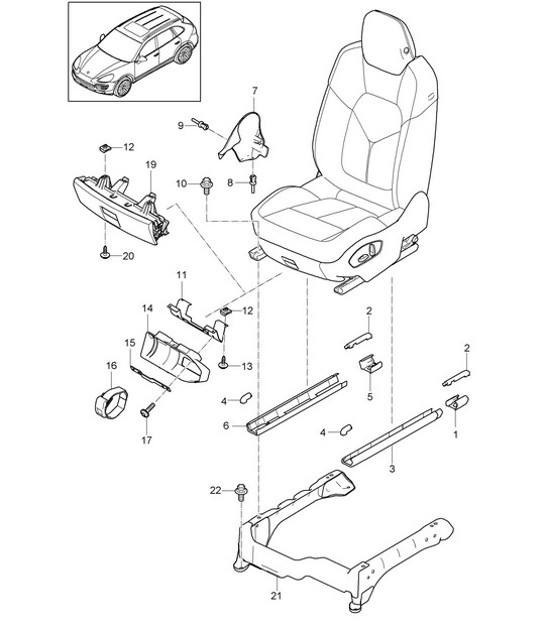 Diagram 817-000 Porsche Cayenne 92A (958) 2010-2017 Body