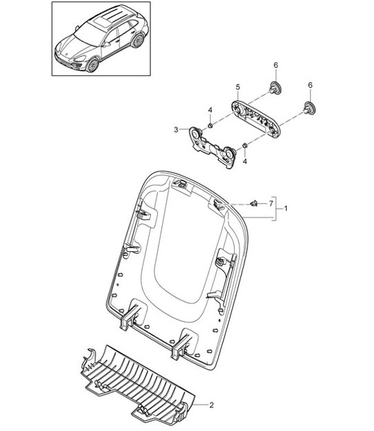 Diagram 817-020 Porsche Cayenne 92A (958) 2010-2017 Body