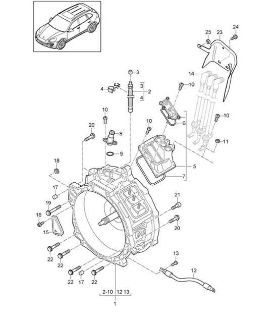 Diagram 901-010 Porsche Cayenne 92A (958) 2010-2017 Electrical equipment