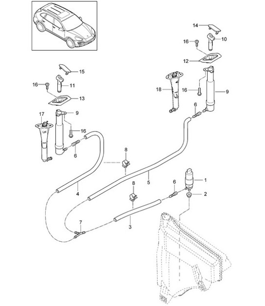 Diagram 904-020 Porsche Cayenne 92A (958) 2010-2017 Electrical equipment