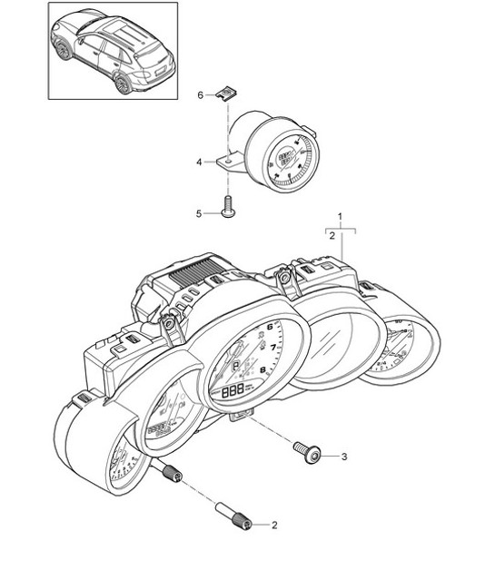 Diagram 906-000 Porsche Cayenne 92A (958) 2010-2017 Electrical equipment