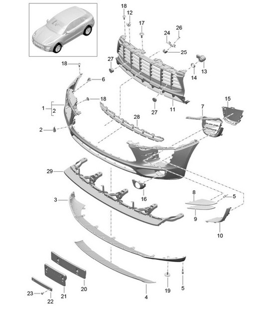 Diagram 802-000 Porsche Macan (95B) MK1 (2014-2018) Body